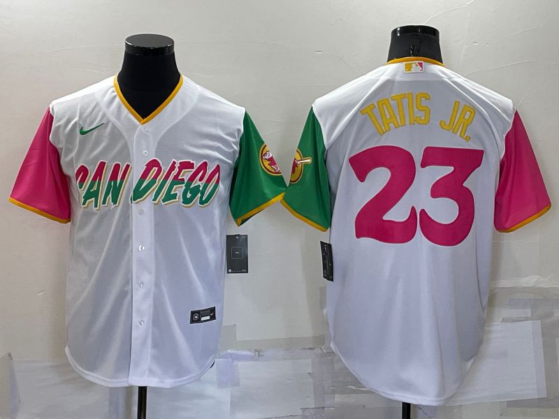 Men San Diego Padres #23 Tatis jr White City Edition Game Nike 2022 MLB Jersey